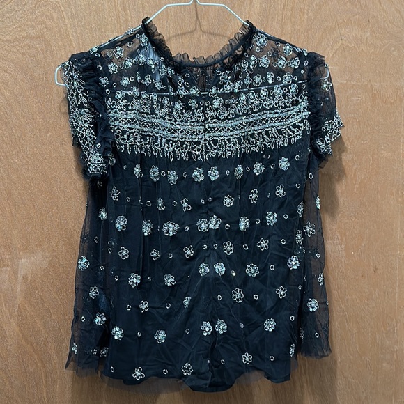 Needle and thread black sequin top - Picture 5 of 6